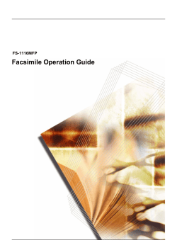 Facsimile Operation Guide - KYOCERA Document Solutions