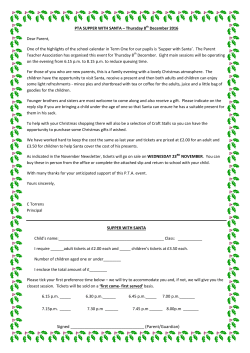 Supper with Santa - Lisnagelvin Primary School