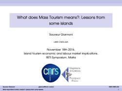 What does Mass Tourism means?€: Lessons from some islands