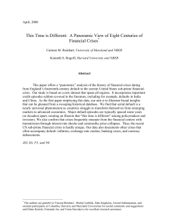 This Time is Different: A Panoramic View of Eight Centuries of