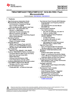 TMS470MF04207/TMS470MF03107 16/32-Bit