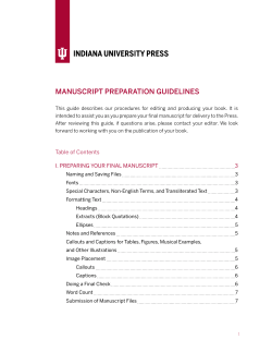 Manuscript Preparation Guide