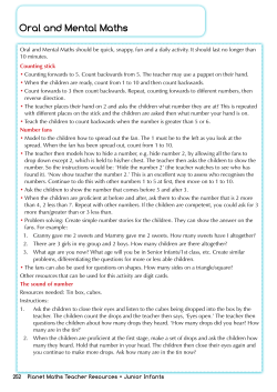 Oral and Mental Maths