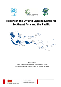 Report on the Off-grid Lighting Status for Southeast Asia and the