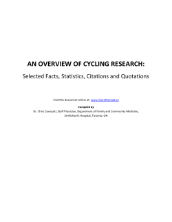 Cycling Safety Overview
