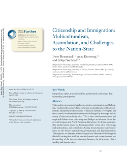 Citizenship and Immigration: Multiculturalism, Assimilation, and