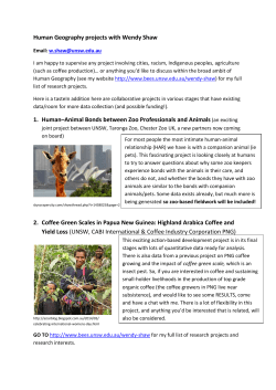 Human Geography projects with Wendy Shaw 1