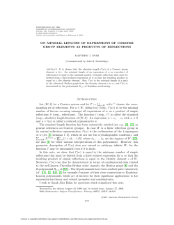 ON MINIMAL LENGTHS OF EXPRESSIONS OF COXETER GROUP