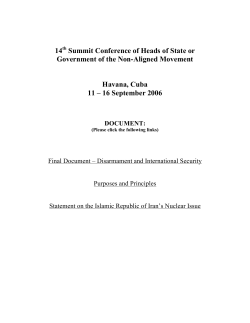 Final Document of the 14th Summit of the Non
