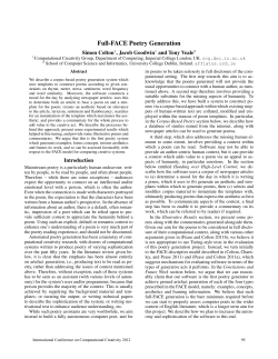 Full-FACE Poetry Generation - Association for Computational