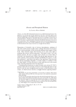 Akrasia and Perceptual Illusion