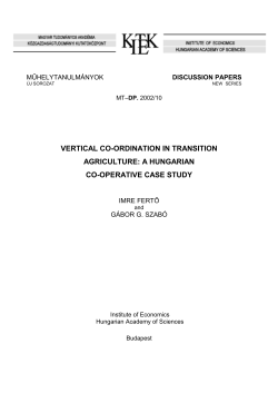 a hungarian co-operative case study
