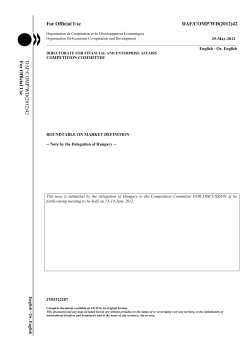 Roundtable on market definition