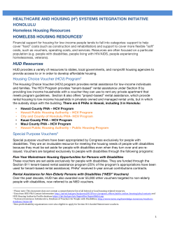 Current Housing Assistance Resources