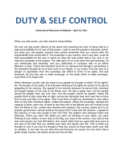 Duty and Self Control - Almanac of Theodore Roosevelt