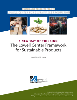 A New Way of Thinking: The Lowell Center Framework for
