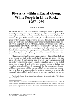 Diversity within a Racial Group: White People in Little Rock, 1957