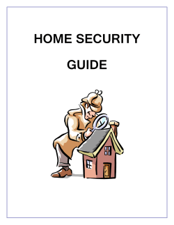 Home Security Guide - San Diego County Sheriff`s Department