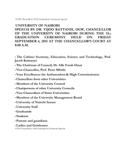 UON Chancellor - University of Nairobi