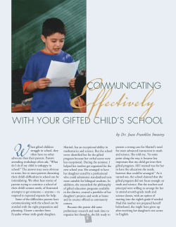 Communicating Effectively with your Gifted Child`s School
