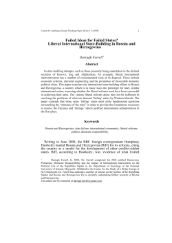 Failed Ideas for Failed States? Liberal International State