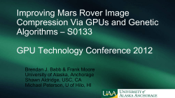 Improving Mars Rover Image Compression Via GPUs and Genetic