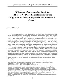 Joshua M. Hayes - University of Malta