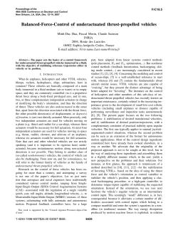 Balanced-Force-Control of Underactuated Thrust