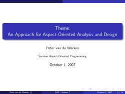 Theme: An Approach for Aspect-Oriented Analysis and Design