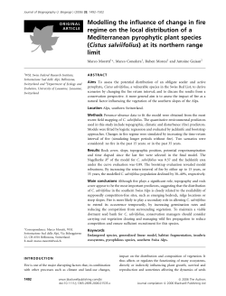 Modelling the influence of change in fire regime on the local