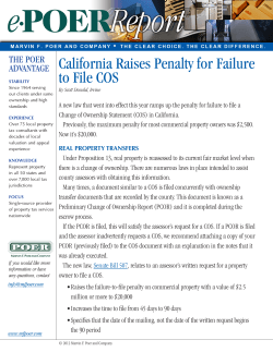 California Raises Penalty for Failure to File COS