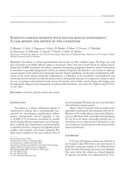 Subacute sarcoid myositis with ocular muscle