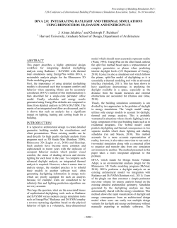DIVA 2.0: INTEGRATING DAYLIGHT AND THERMAL