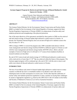 German Support Program for Retrieval and Safe Storage of Disused