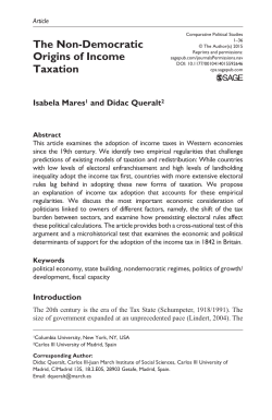 The Non-Democratic Origins of Income Taxation