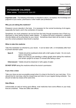 potassium chloride - Hawkes Bay District Health Board