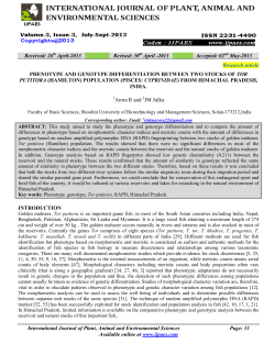 (hamilton) population (pisces: cyprinidae)