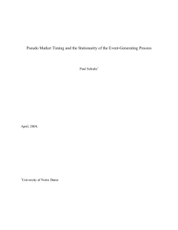 Pseudo Market Timing and the Stationarity of the Event