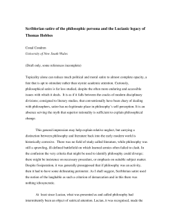 Scriblerian satire of the philosophic persona and the Lucianic legacy