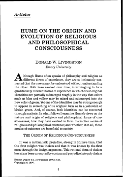 Hume on the Origin and Evolution of Religious and