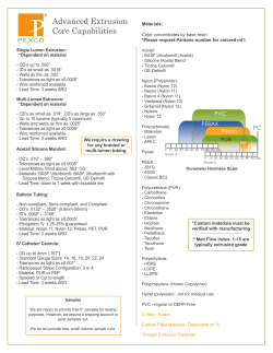 Extrusion, Injection Molding, and Assembly