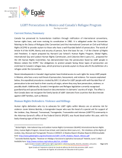 LGBT Persecution in Mexico and Canada`s