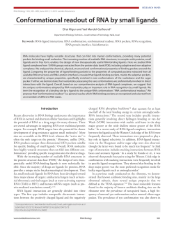 Conformational readout of RNA by small ligands