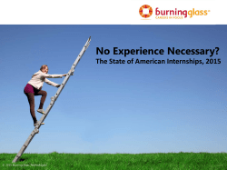 No Experience Necessary? - Burning Glass Technologies