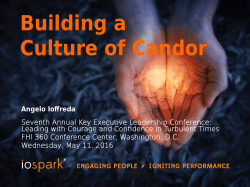 Building a Culture of Candor