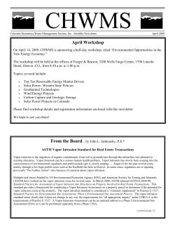 April2009 Newsletter - Colorado Environmental Management