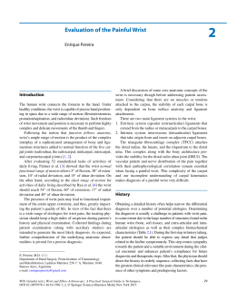 Evaluation of the Painful Wrist