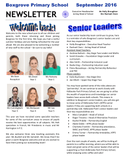 NEWSLETTER - Boxgrove Primary School