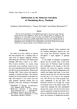 Salinization in the Holocene Fan-delta of Maekhlong River, Thailand