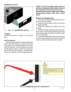 Location: The Membrane Switch is located on the front face plate